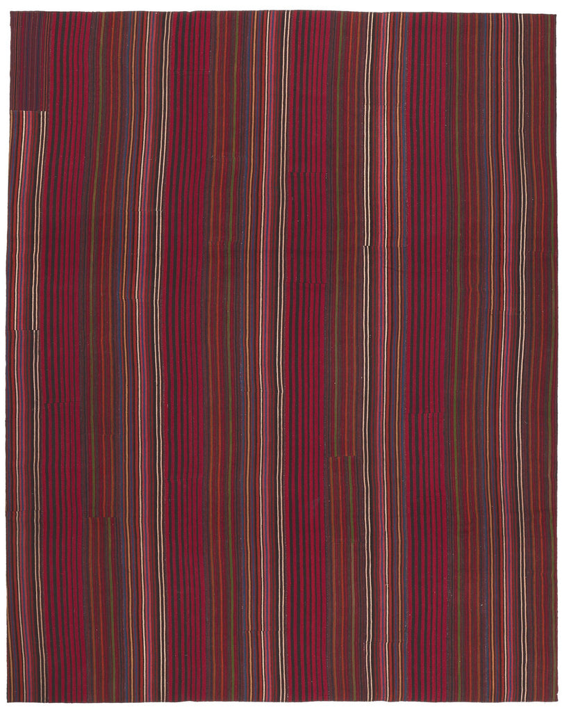 10 x 12 Vintage Turkish Striped Kilim Rug 60795