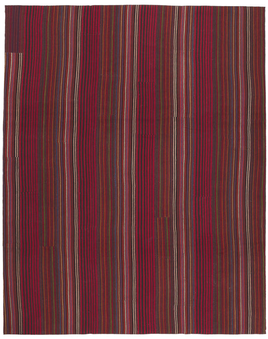 10 x 12 Vintage Turkish Striped Kilim Rug 60795