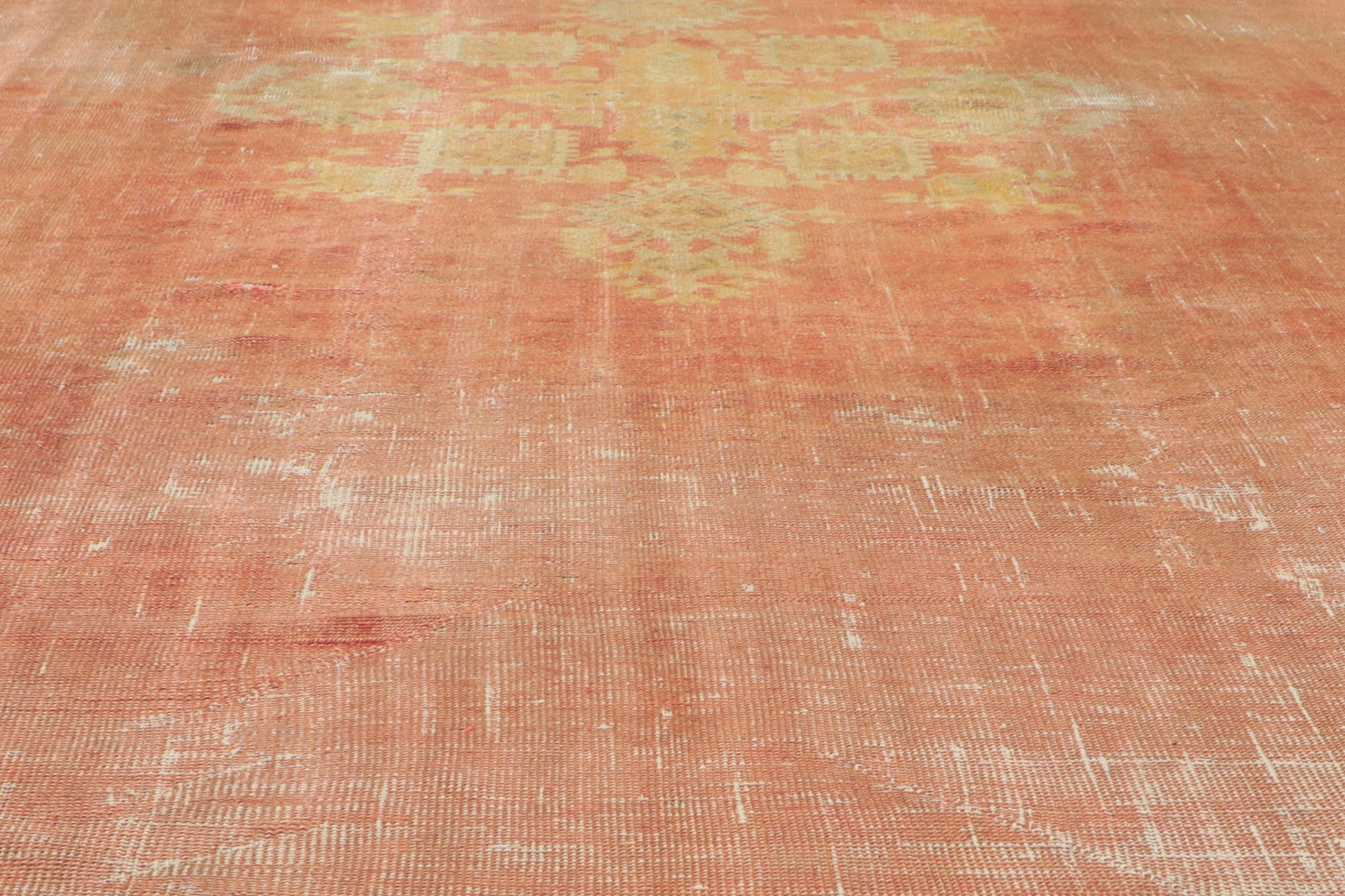 10 x 13 Antique-Worn Turkish Oushak Rug 51238