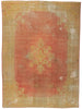 10 x 13 Antique-Worn Turkish Oushak Rug 51238