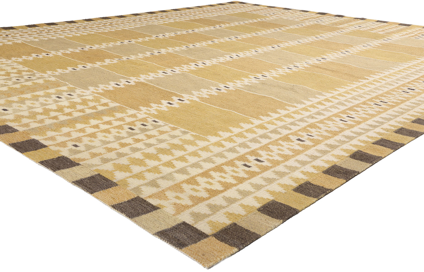11 x 13 Scandinavian Modern Swedish Inspired Kilim Rug 31005