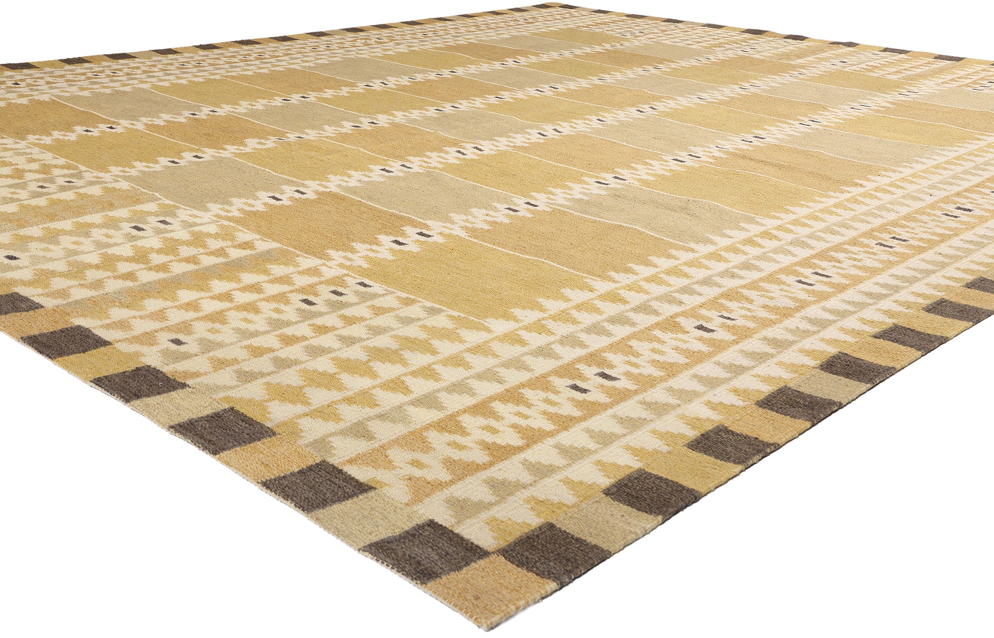 11 x 13 Scandinavian Modern Swedish Inspired Kilim Rug 31005