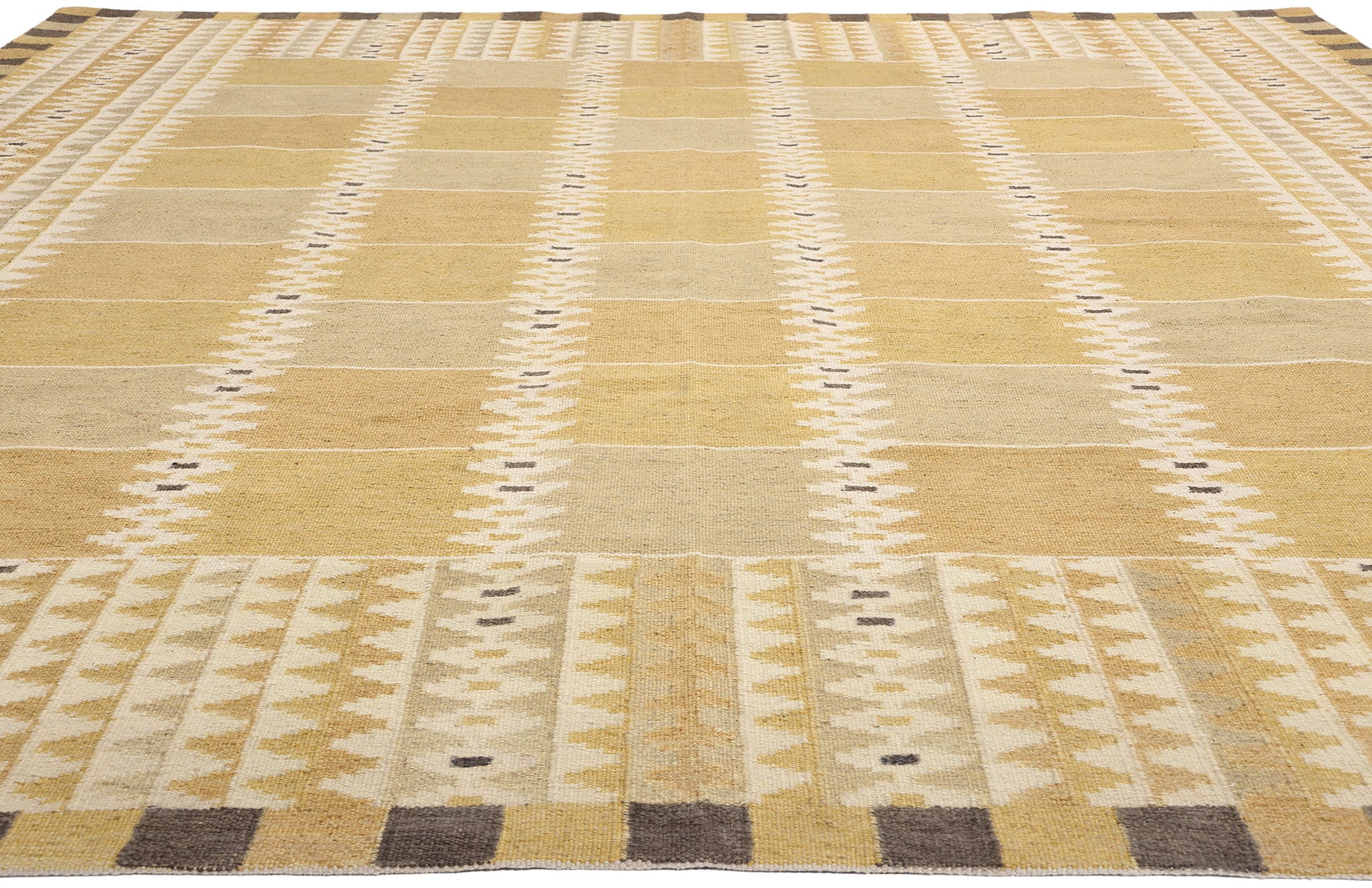 11 x 13 Scandinavian Modern Swedish Inspired Kilim Rug 31005