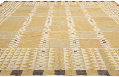 11 x 13 Scandinavian Modern Swedish Inspired Kilim Rug 31005