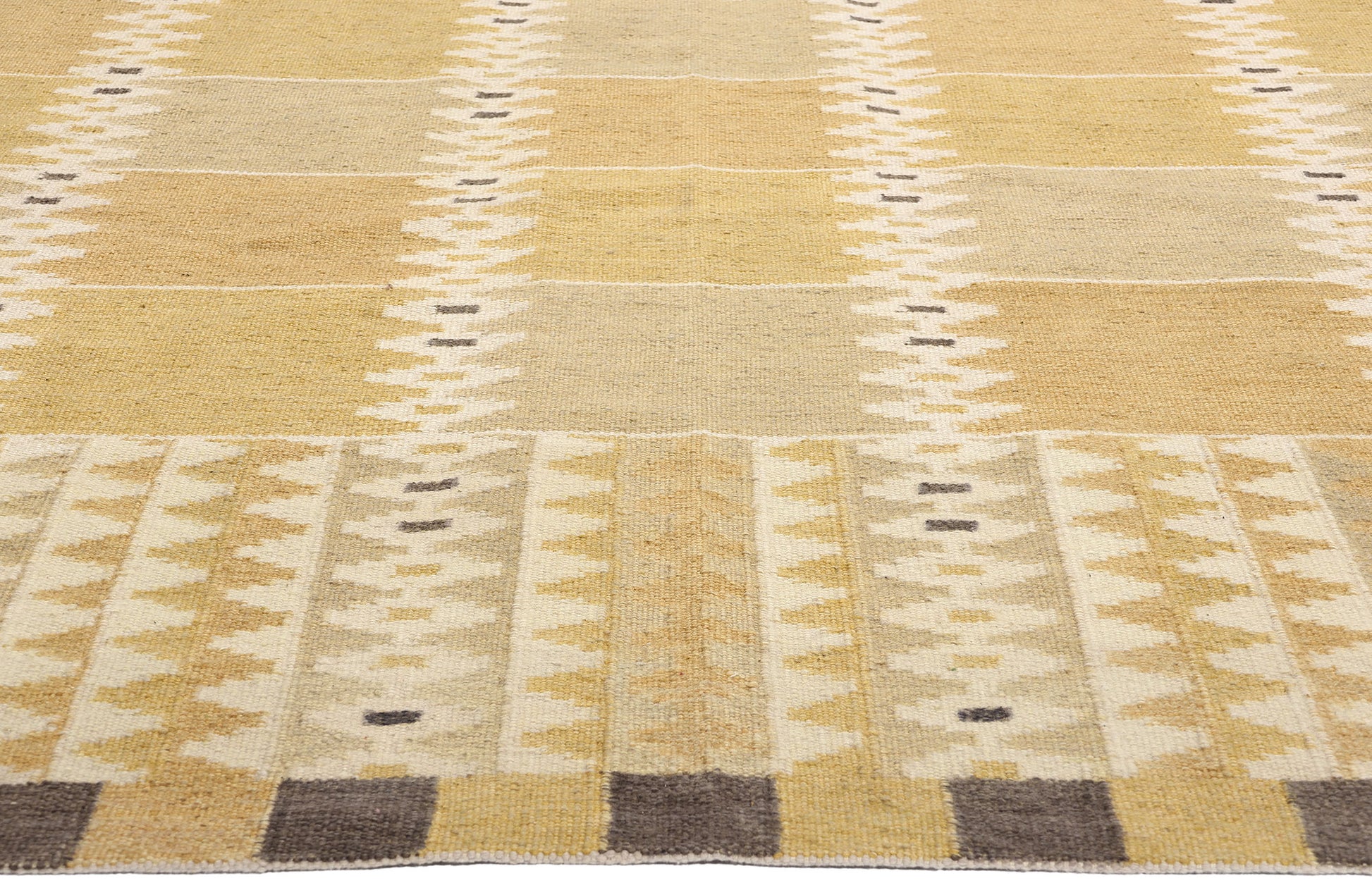 11 x 13 Scandinavian Modern Swedish Inspired Kilim Rug 31005