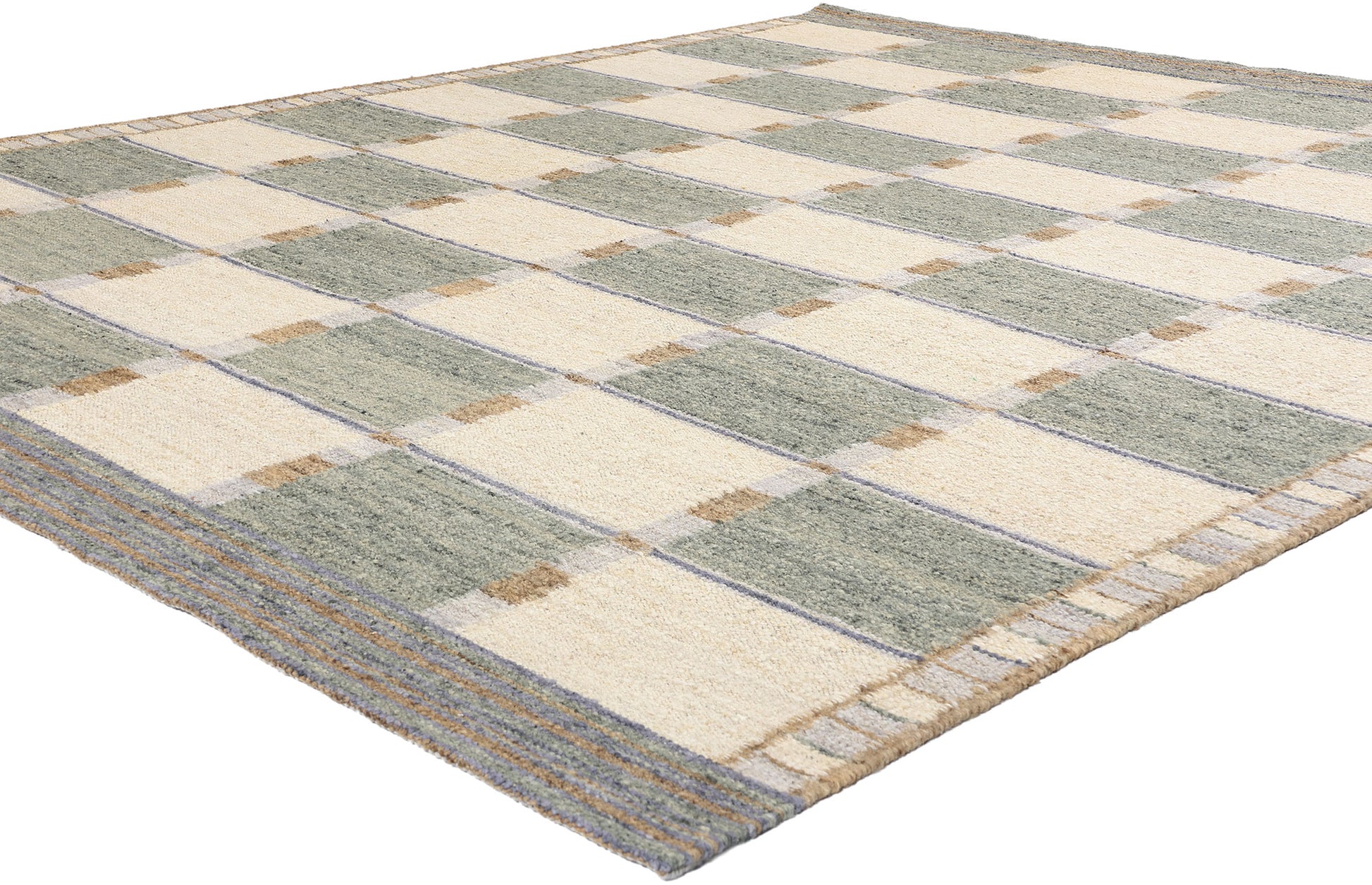 8 x 10 Scandinavian Modern Swedish Inspired Kilim Rug 31335