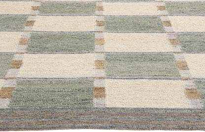 8 x 10 Scandinavian Modern Swedish Inspired Kilim Rug 31335