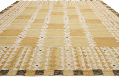 10 x 14 Scandinavian Modern Swedish Inspired Kilim Rug 31100