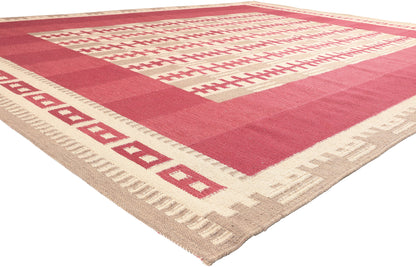 10 x 14 Scandinavian Modern Swedish Inspired Kilim Rug 30977