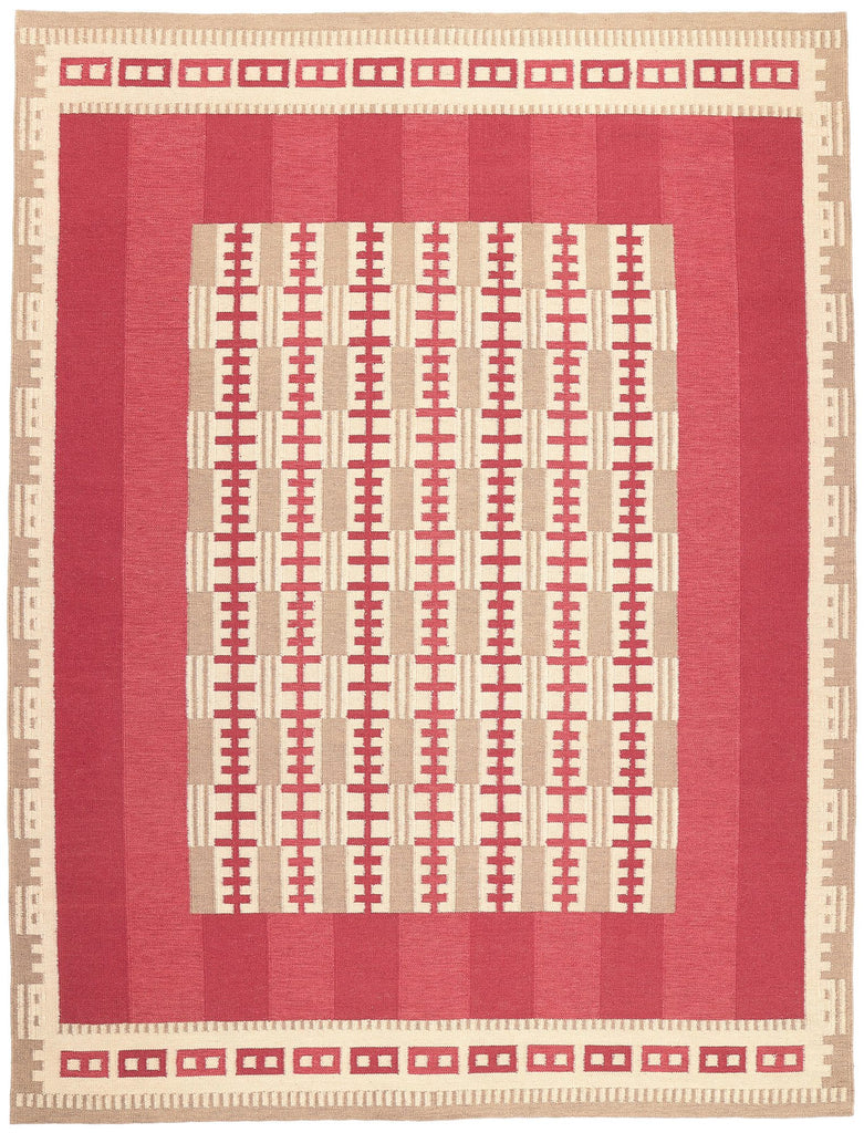 10 x 14 Scandinavian Modern Swedish Inspired Kilim Rug 30977