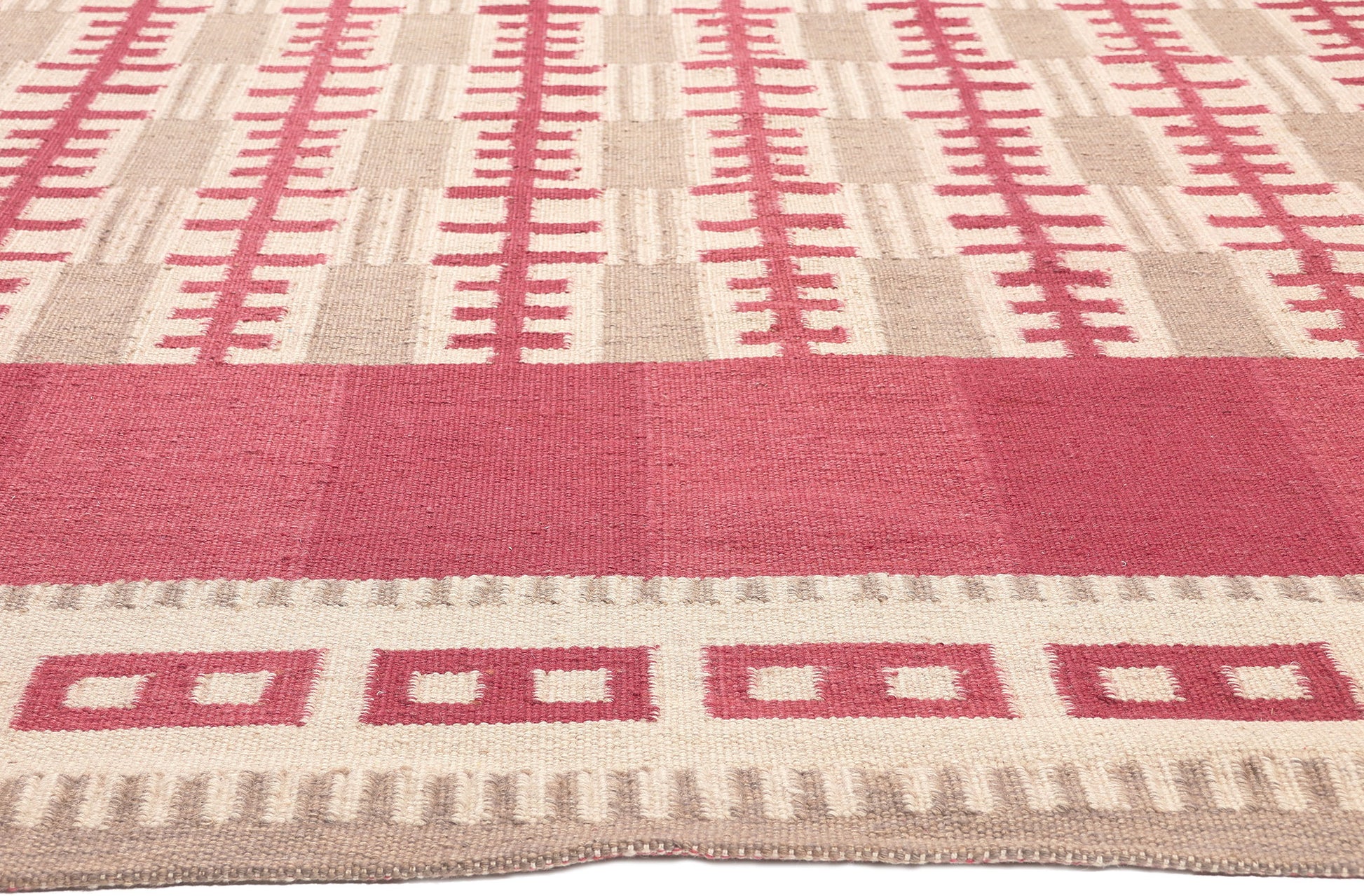 10 x 14 Scandinavian Modern Swedish Inspired Kilim Rug 30977