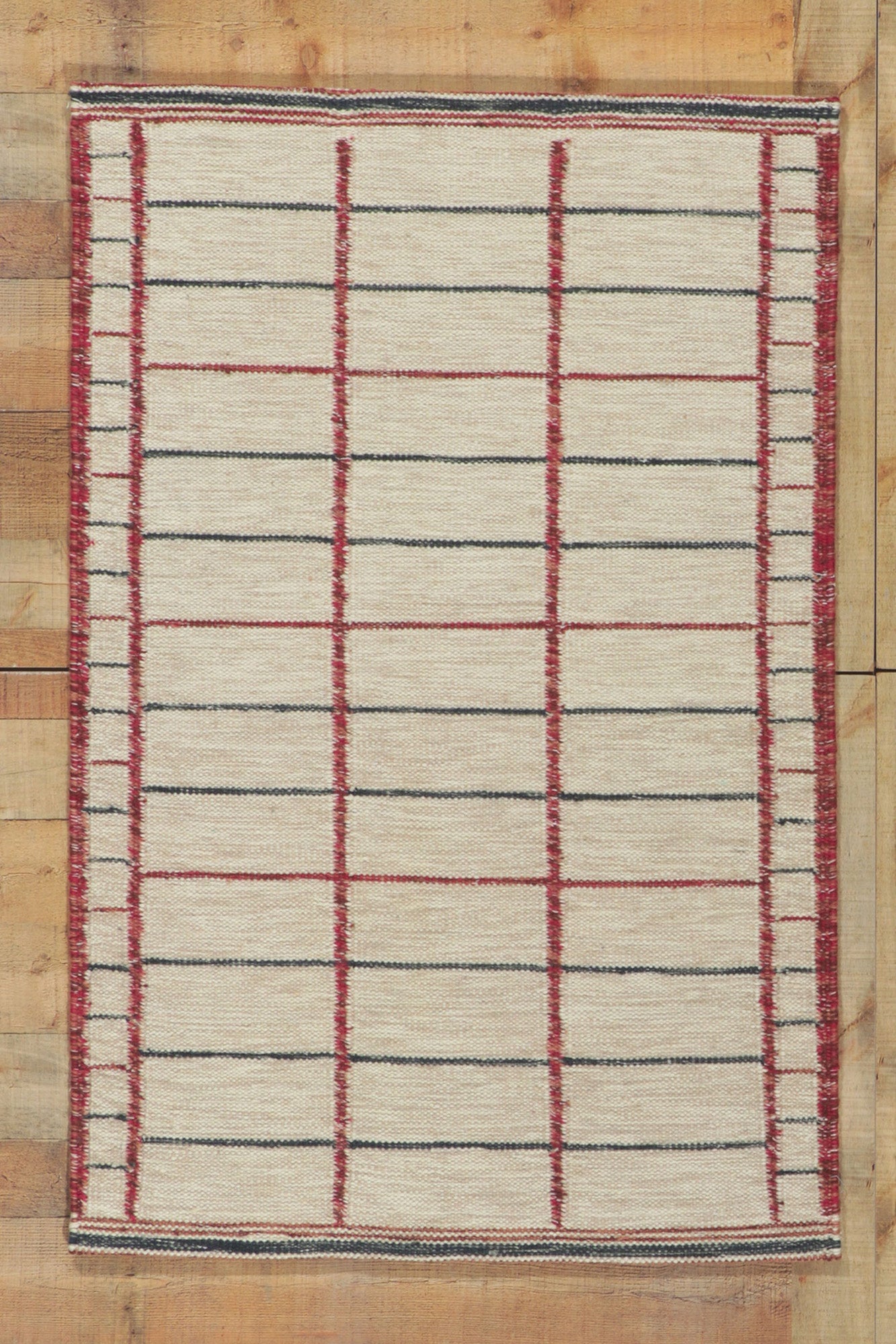 3 x 5 Scandinavian Modern Swedish Inspired Kilim Rug 30808