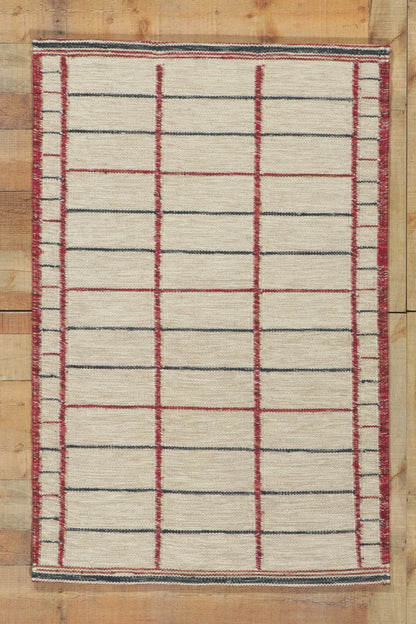 3 x 5 Scandinavian Modern Swedish Inspired Kilim Rug 30808
