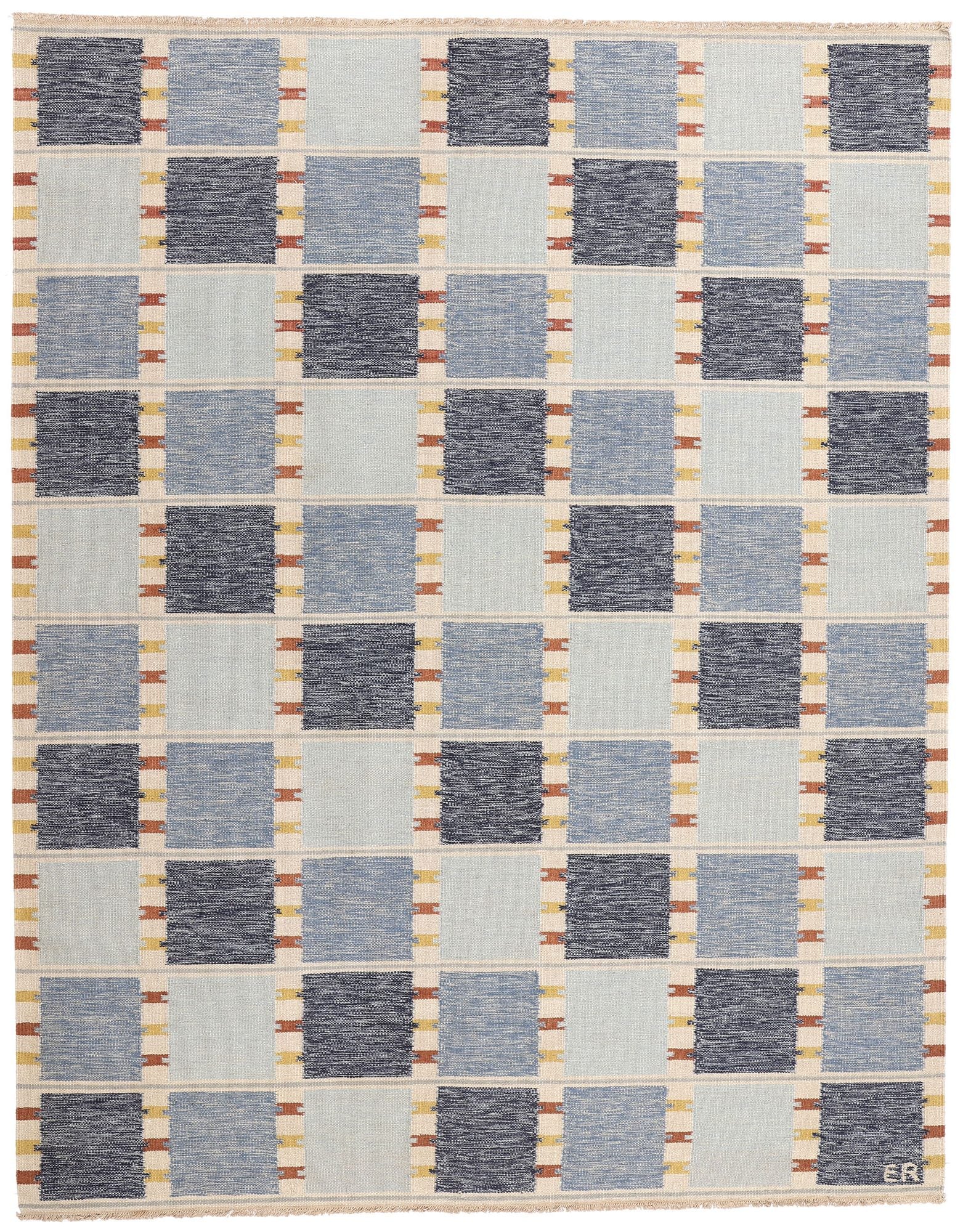 9 x 12 Scandinavian Modern Swedish Inspired Kilim Rug 31124