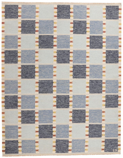 9 x 12 Scandinavian Modern Swedish Inspired Kilim Rug 31124
