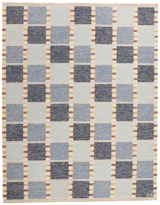 9 x 12 Scandinavian Modern Swedish Inspired Kilim Rug 31124