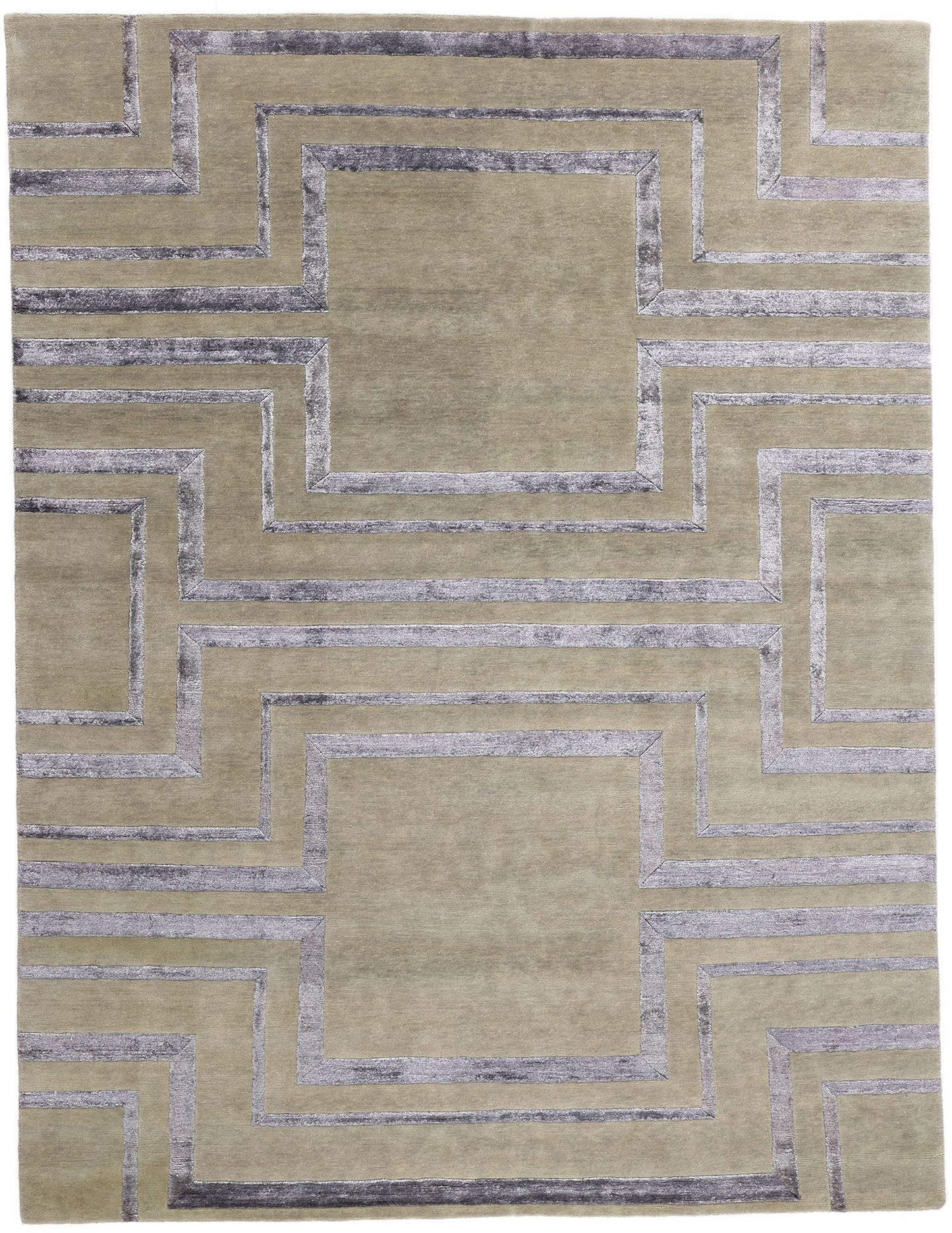 8 x 10 Transitional High-Low Wool and Silk Rug 31021