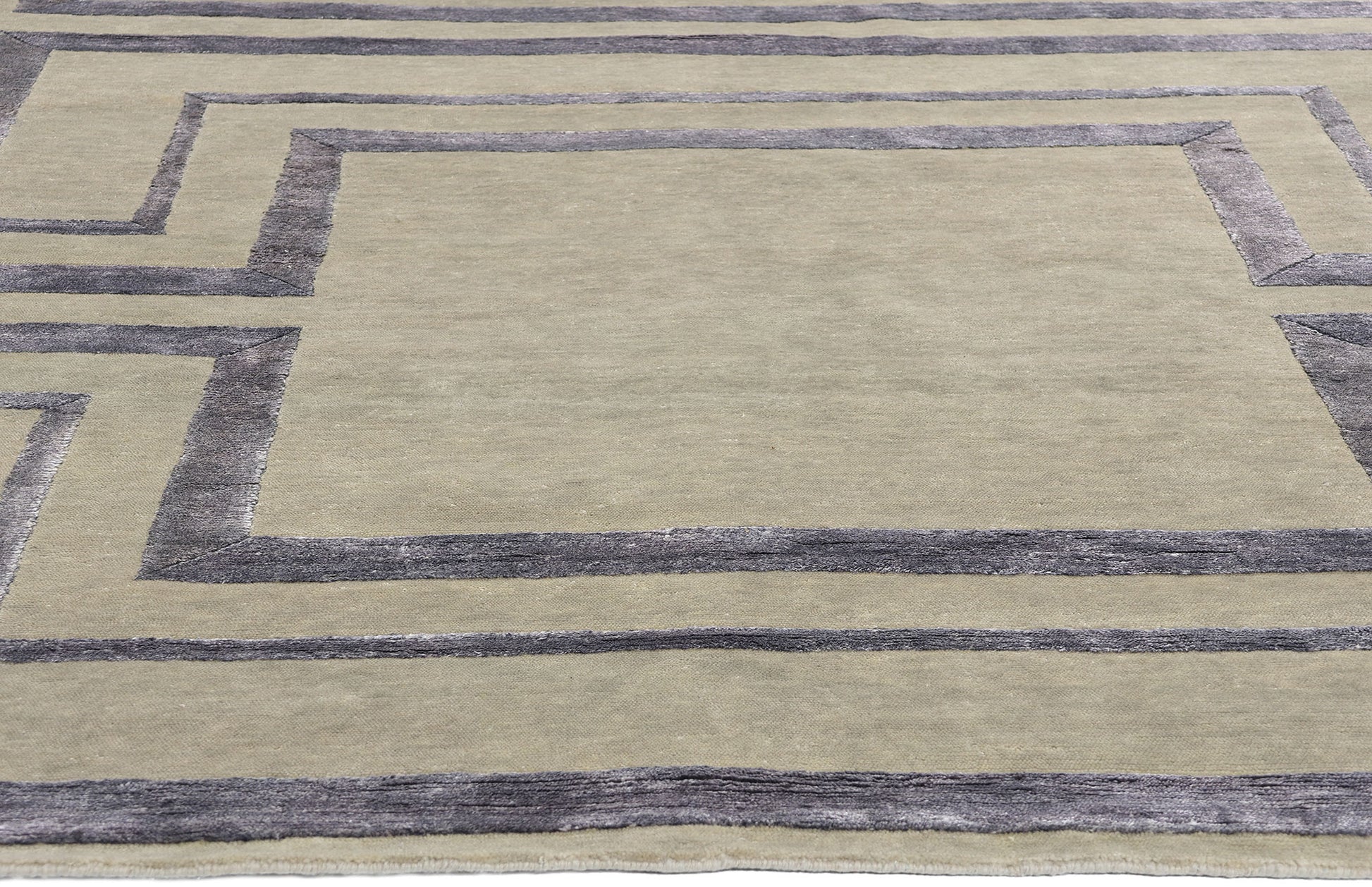 8 x 10 Transitional High-Low Wool and Silk Rug 31021