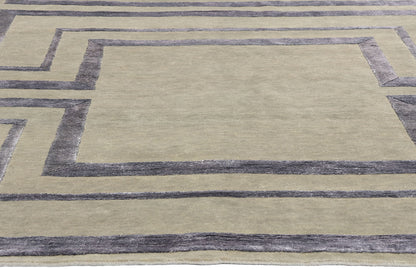 8 x 10 Transitional High-Low Wool and Silk Rug 31021