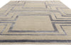 9 x 12 Contemporary Art Deco High-Low Wool and Silk Rug 31008