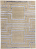 9 x 12 Contemporary Art Deco High-Low Wool and Silk Rug 31008