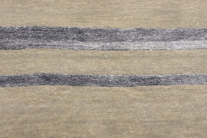 9 x 12 Contemporary Art Deco High-Low Wool and Silk Rug 31008