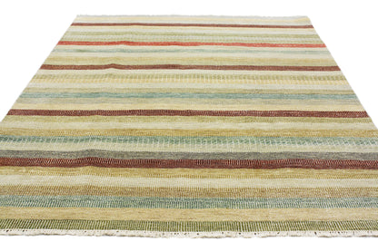 6 x 9 Transitional Striped Indian Rug 30282