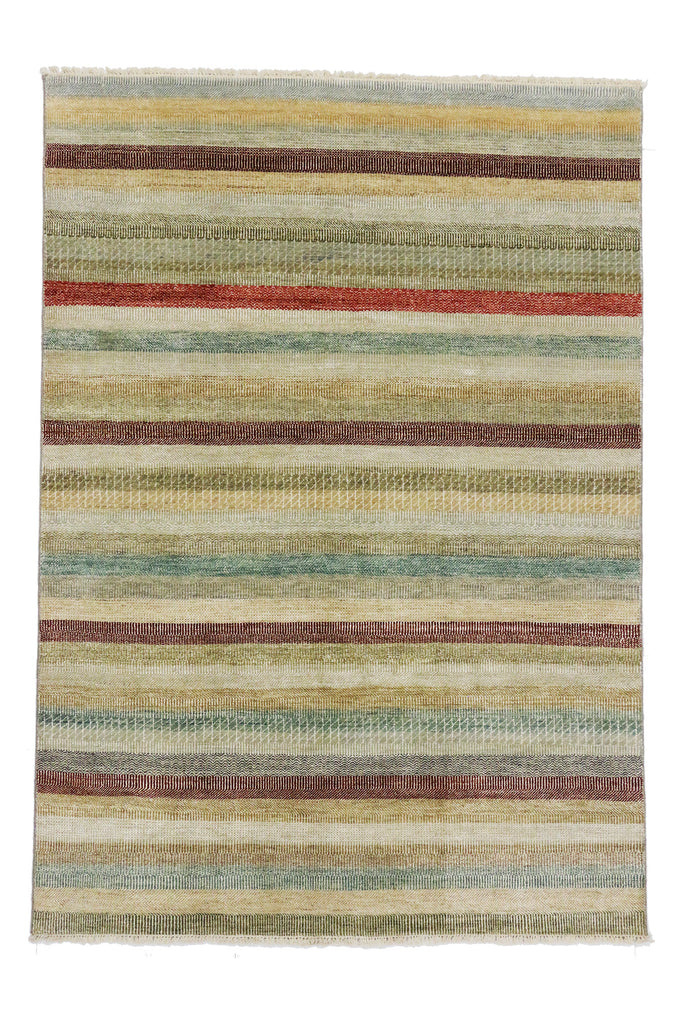 6 x 9 Transitional Striped Indian Rug 30282