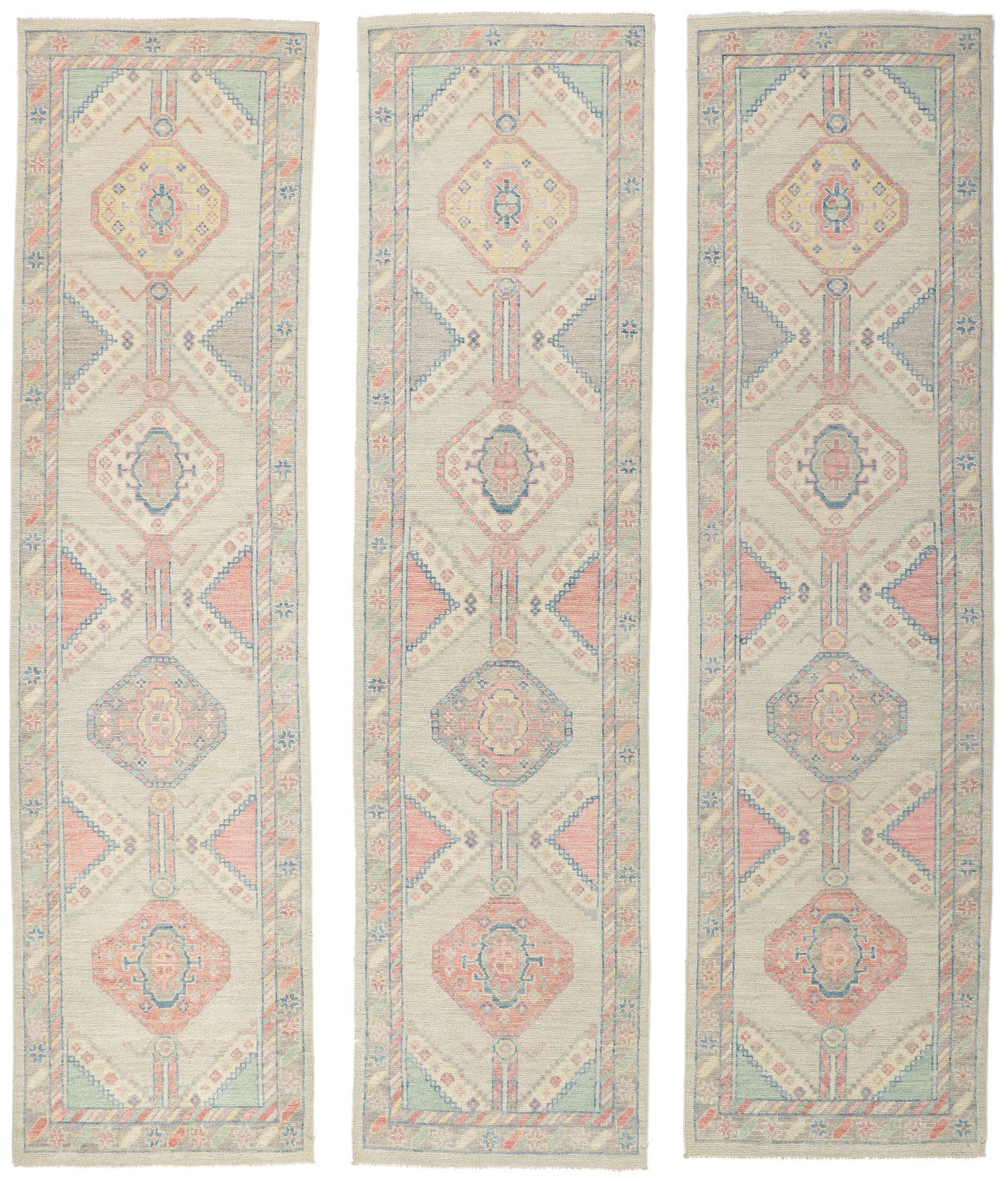 3 x 10 Colorful Oushak Runner 80831