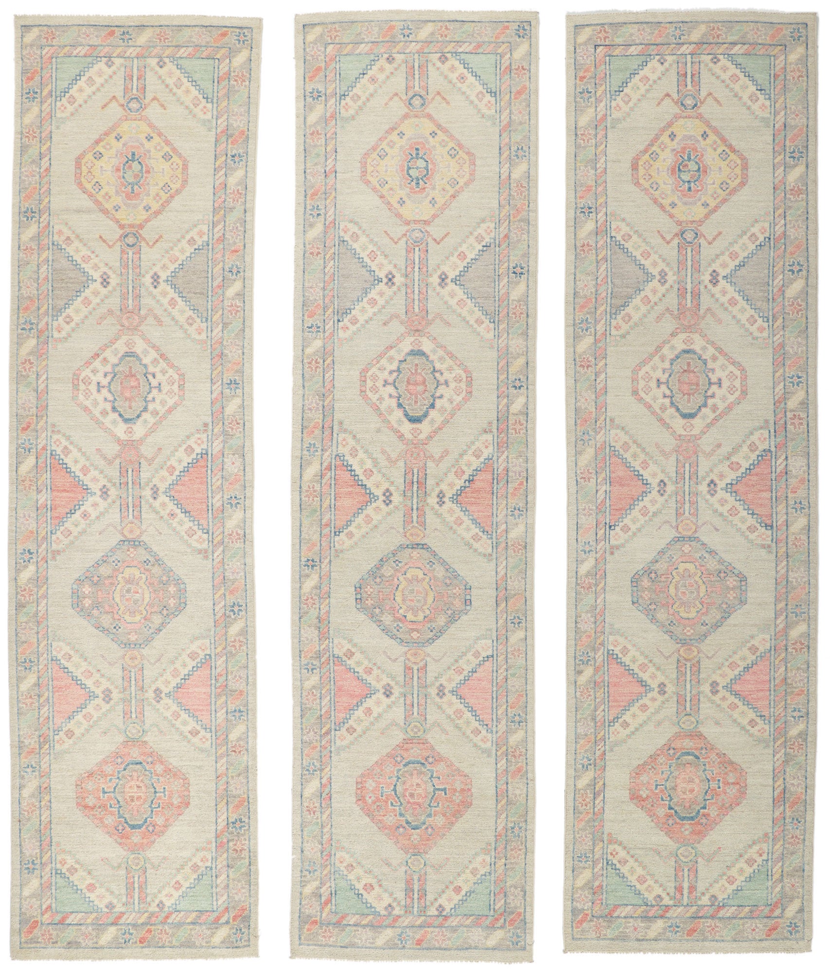3 x 10 Colorful Oushak Runner 80831