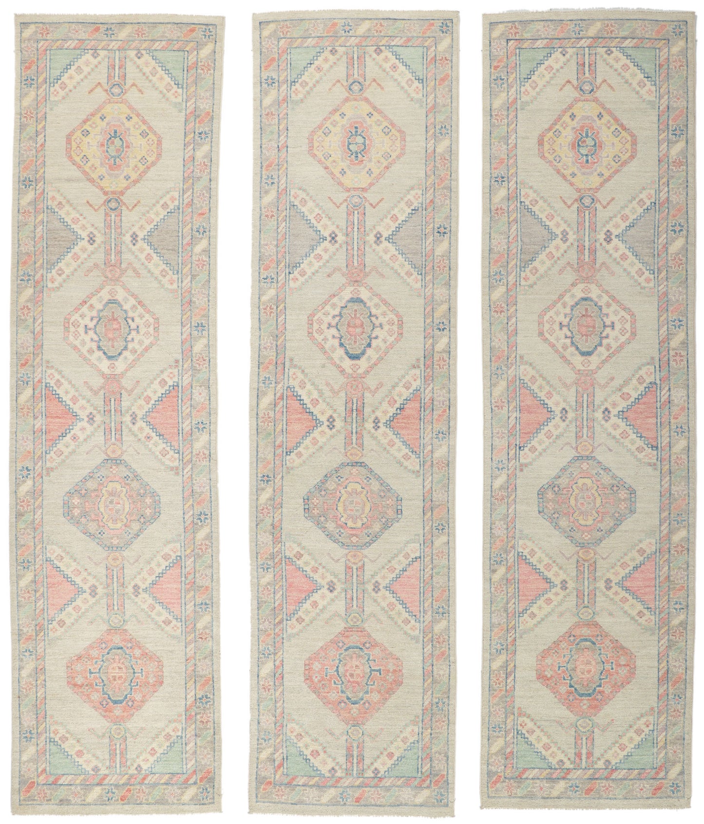 3 x 10 Colorful Oushak Runner 80837