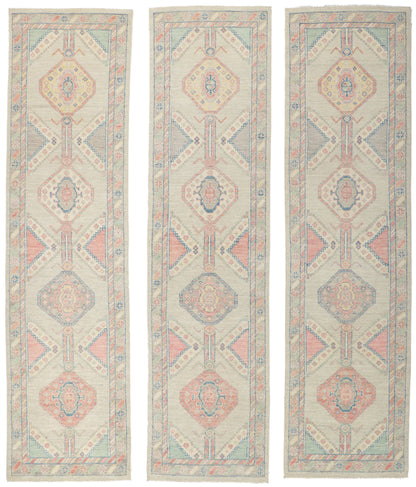 3 x 10 Colorful Oushak Runner 80837