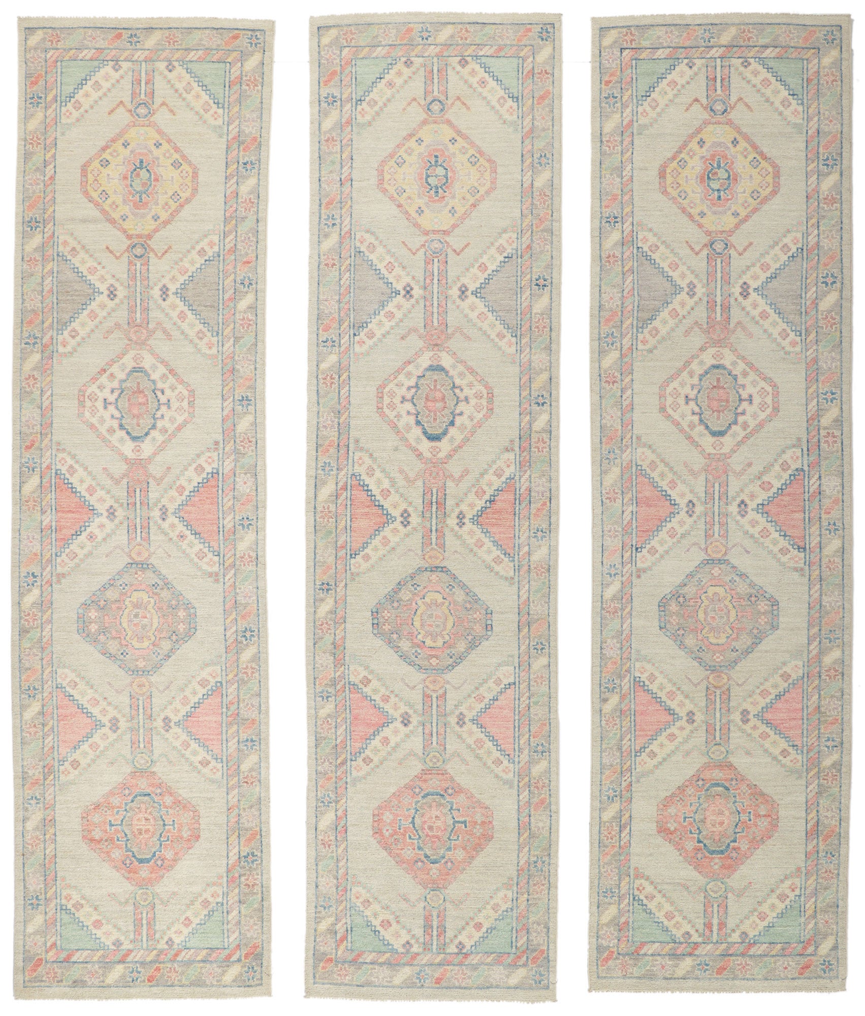 3 x 10 Colorful Oushak Runner 80839