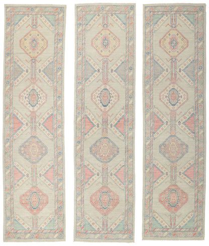 3 x 10 Colorful Oushak Runner 80839