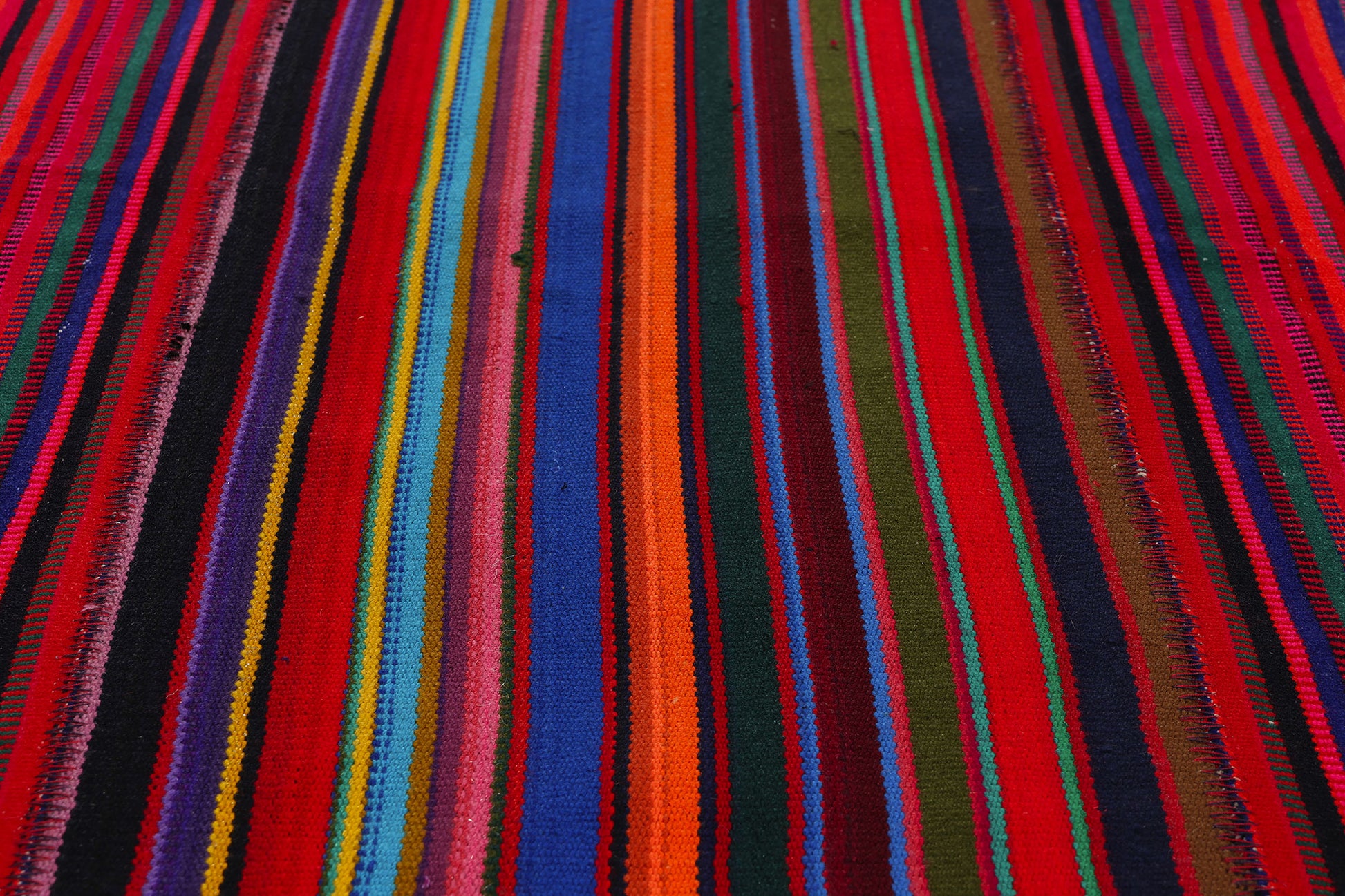 2 x 13 Vintage Turkish Striped Kilim Rug 78741