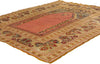 4 x 5 Antique Turkish Ghiordes Silk Prayer Rug 78738