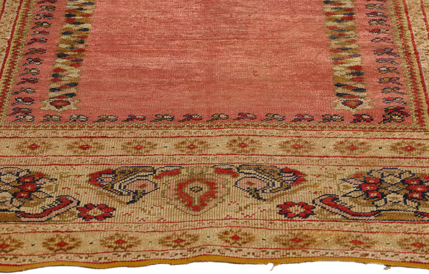 4 x 5 Antique Turkish Ghiordes Silk Prayer Rug 78738