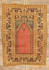 4 x 5 Antique Turkish Ghiordes Silk Prayer Rug 78738