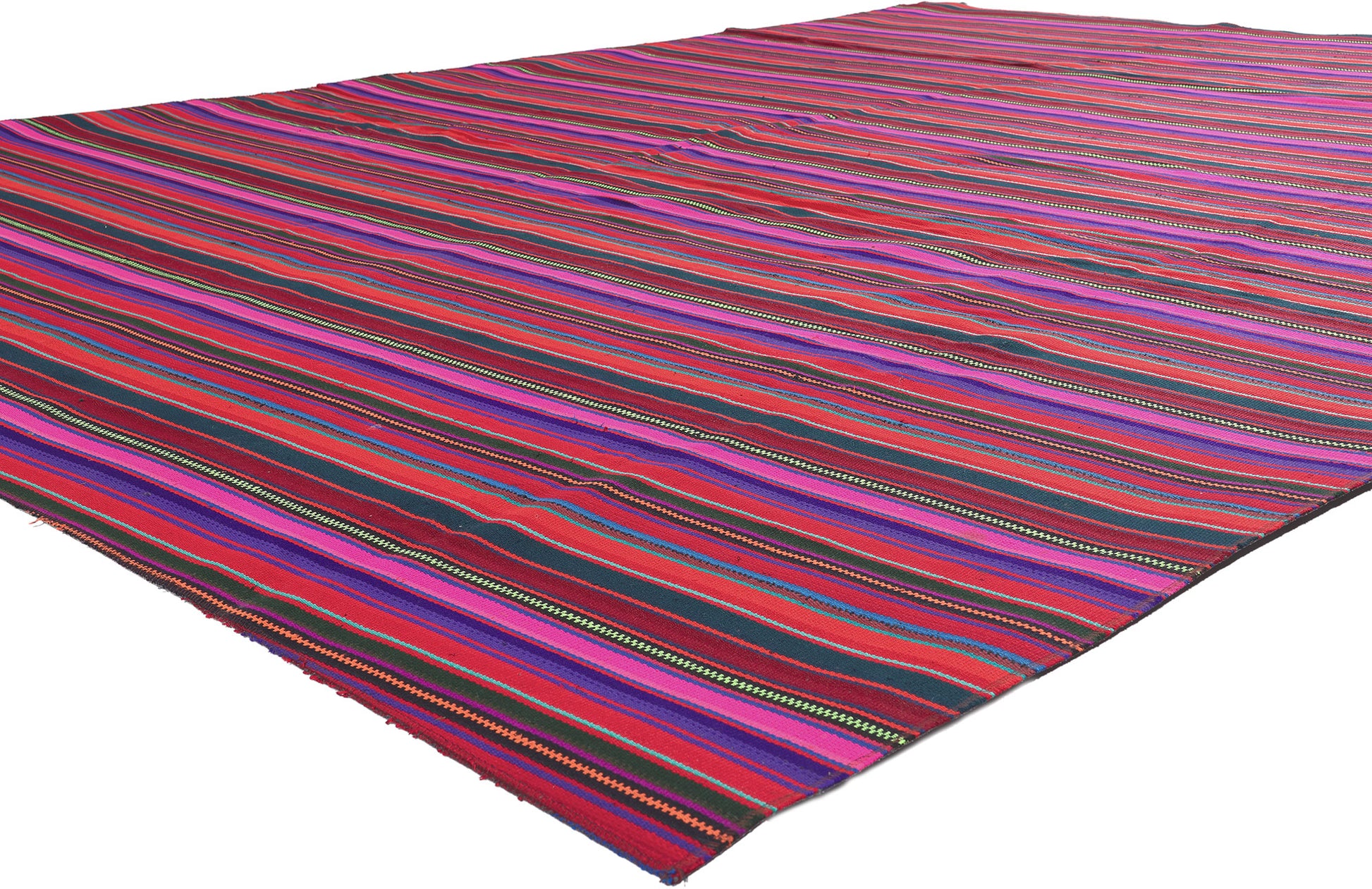 9 x 12 Vintage Turkish Striped Kilim Rug 60798