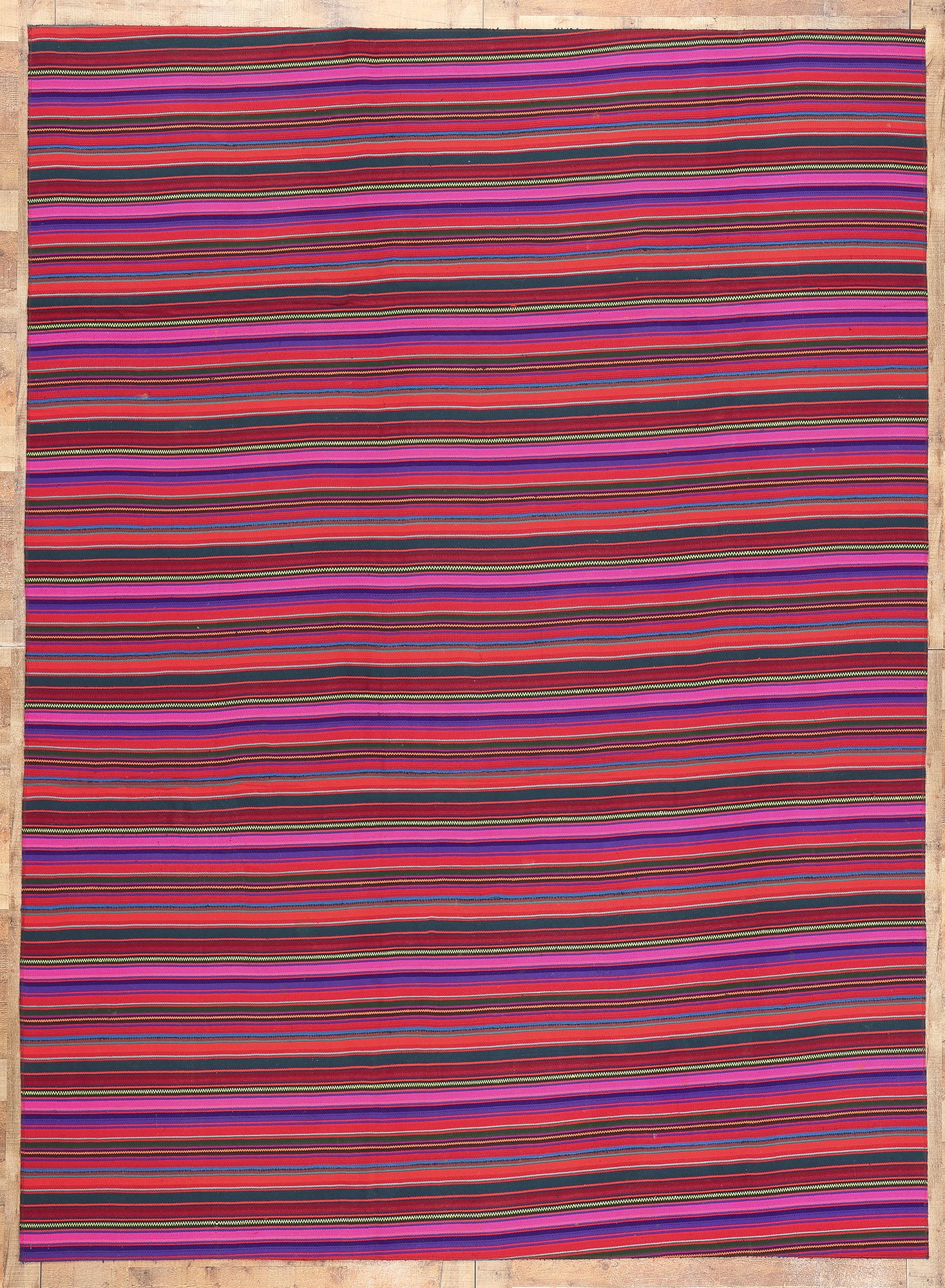 9 x 12 Vintage Turkish Striped Kilim Rug 60798