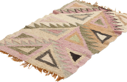 1 x 2 Vintage Tribal Afghan Kilim Rug 78805