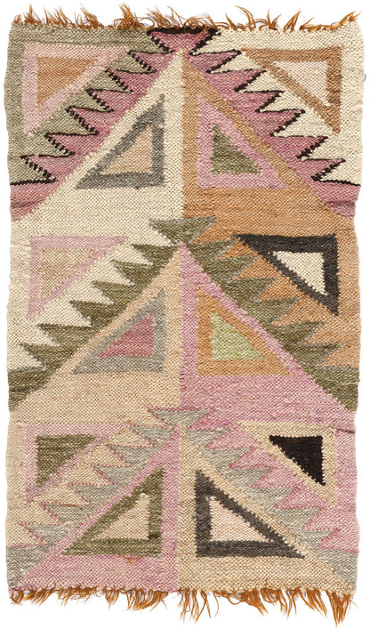 1 x 2 Vintage Tribal Afghan Kilim Rug 78805