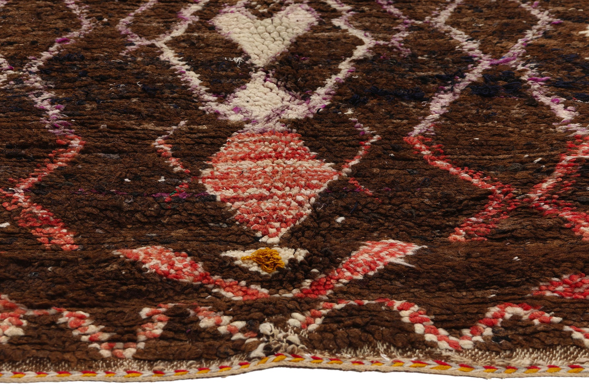 4 x 6 Vintage Brown Moroccan Azilal Rug 21768