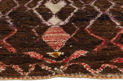 4 x 6 Vintage Brown Moroccan Azilal Rug 21768