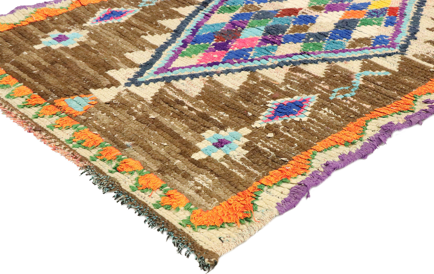 3 x 7 Vintage Moroccan Azilal Rag Rug 20628