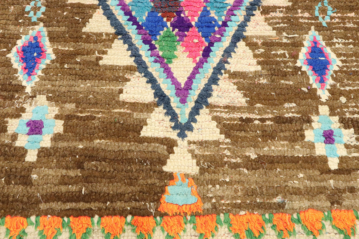 3 x 7 Vintage Moroccan Azilal Rag Rug 20628