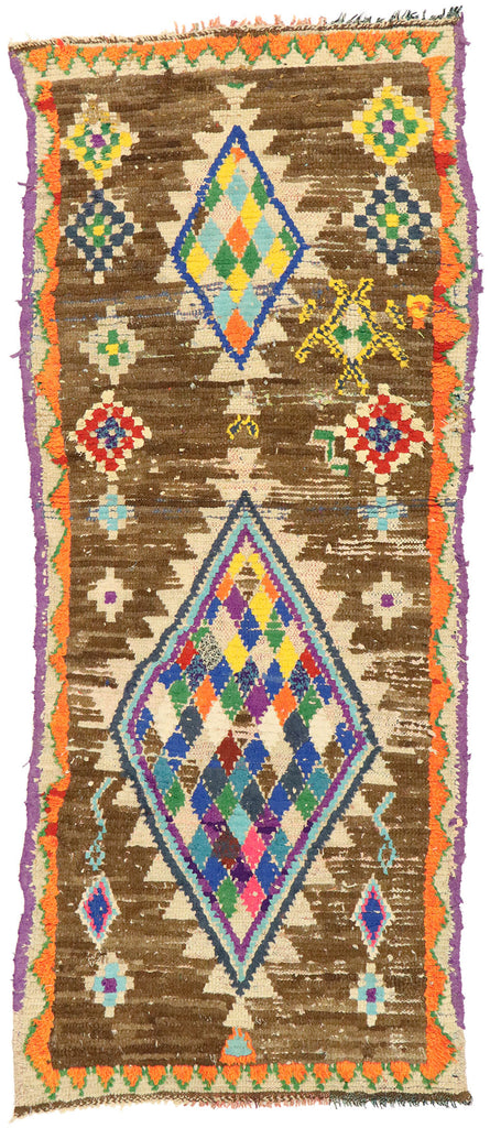 3 x 7 Vintage Moroccan Azilal Rag Rug 20628