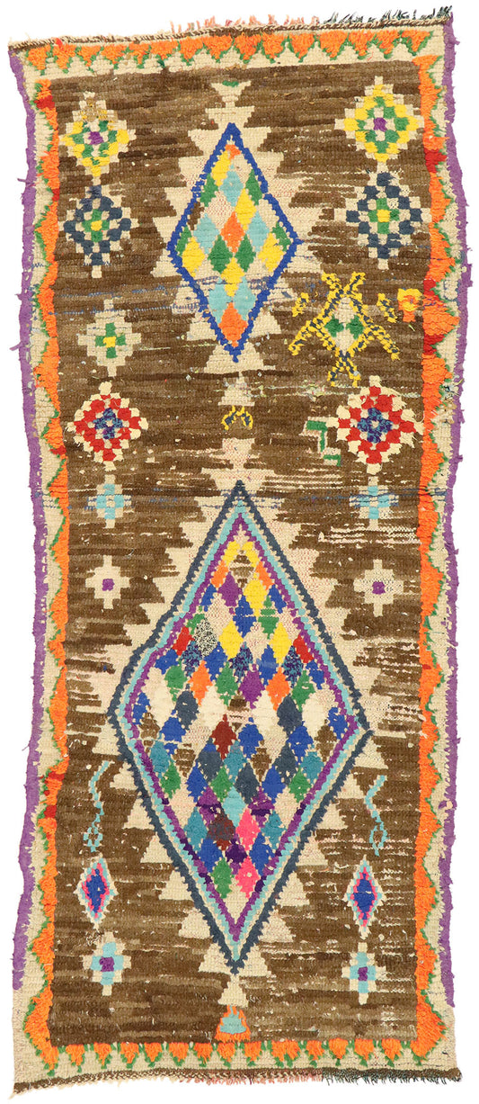 3 x 7 Vintage Moroccan Azilal Rag Rug 20628