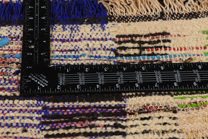 4 x 7 Colorful Vintage Moroccan Azilal Rag Rug 21836