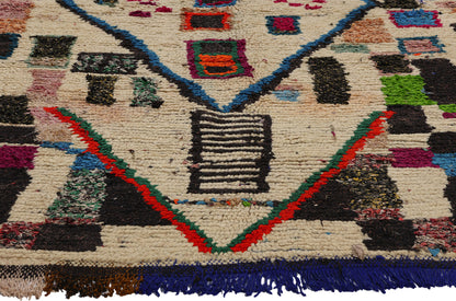 4 x 7 Colorful Vintage Moroccan Azilal Rag Rug 21836